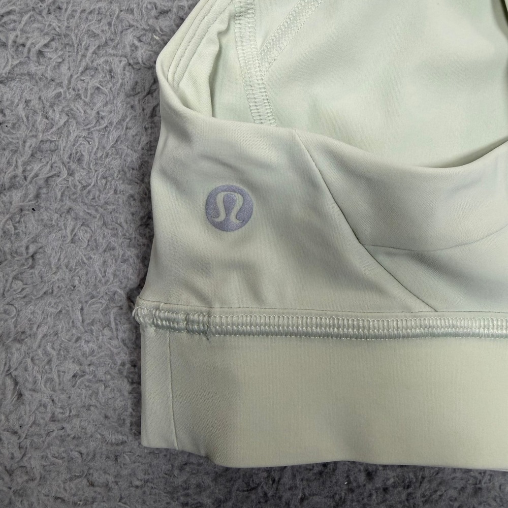 Lululemon Mint Green Multi Strap Racerback Sports Bra Size 8 W2BSJS - Picture 5 of 9